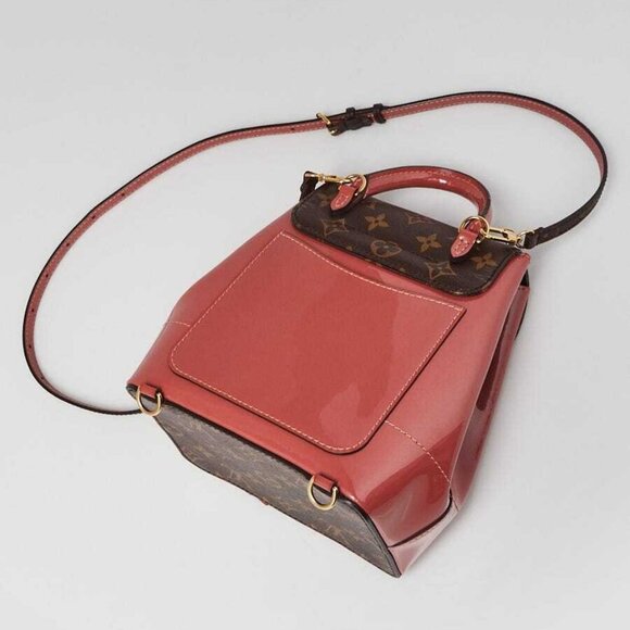 Louis Vuitton Monogram Coated Canvas and Rose Vernis Hot Springs Backpack Bag - Picture 2 of 12